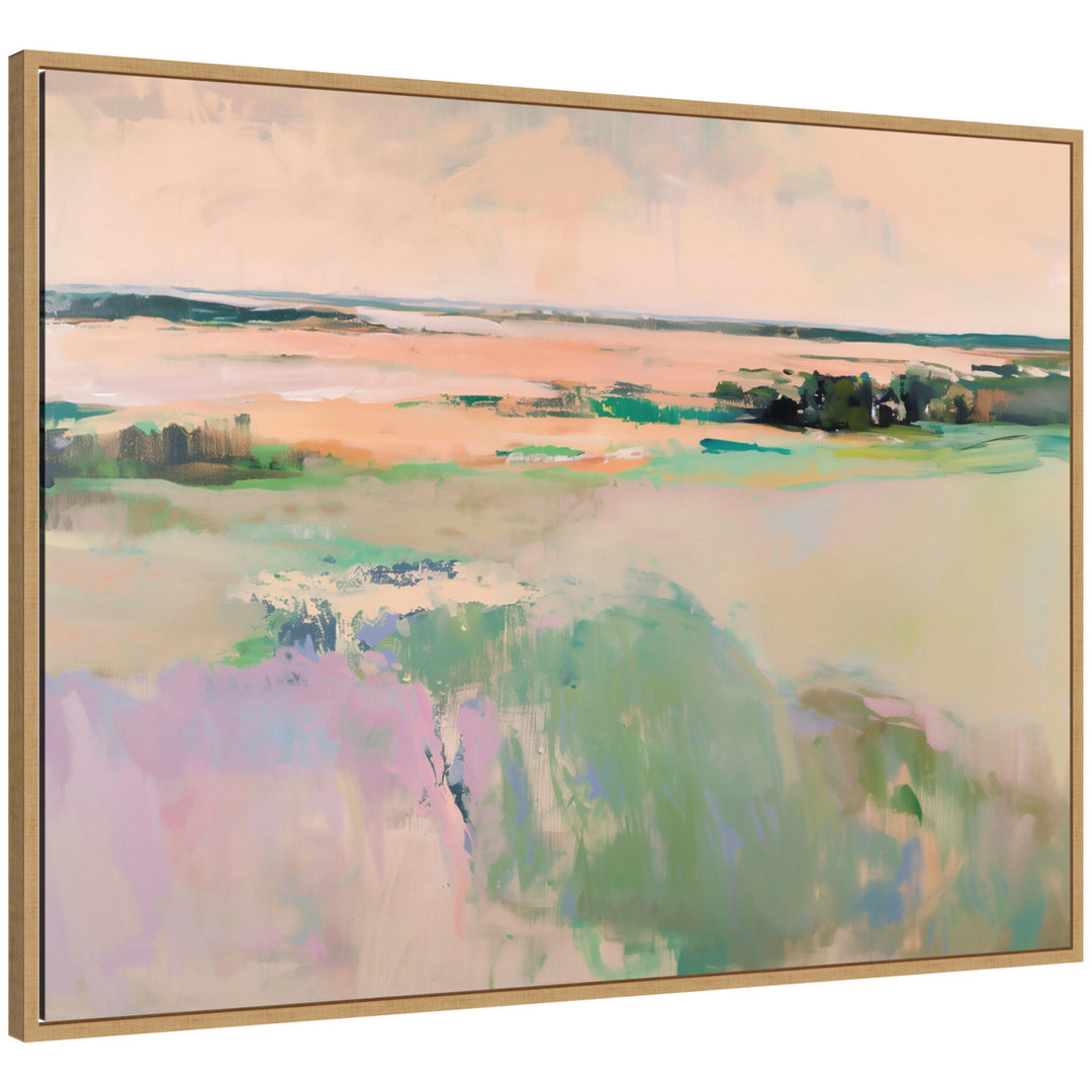 Sylvie Pastel Horizon III Framed Canvas by Amy Lighthall