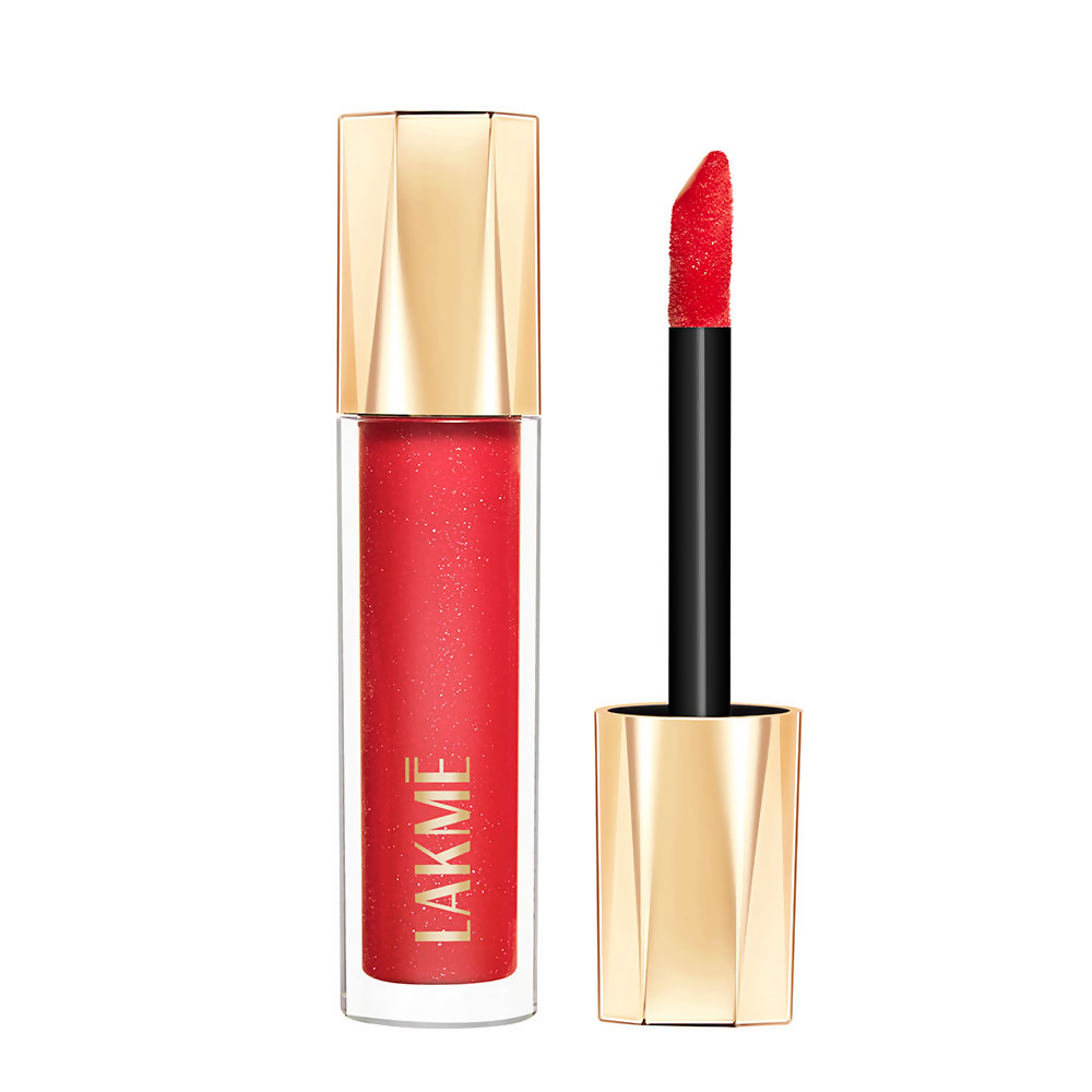 Lakme Glitterati Lip Glaze - Scarlet Spritzer