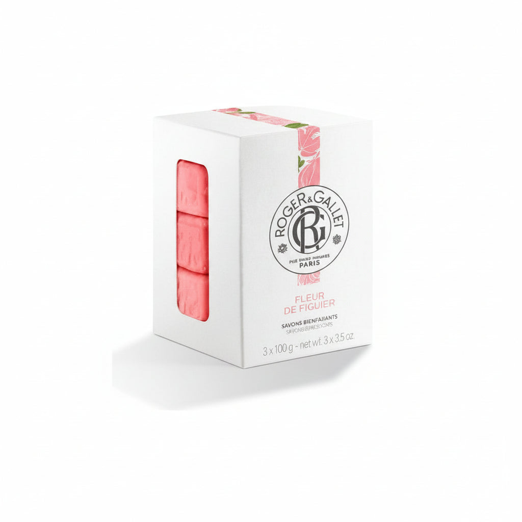 Roger & Gallet Fig Blossom Wellbeing Soaps Box of 3x3.5 oz
