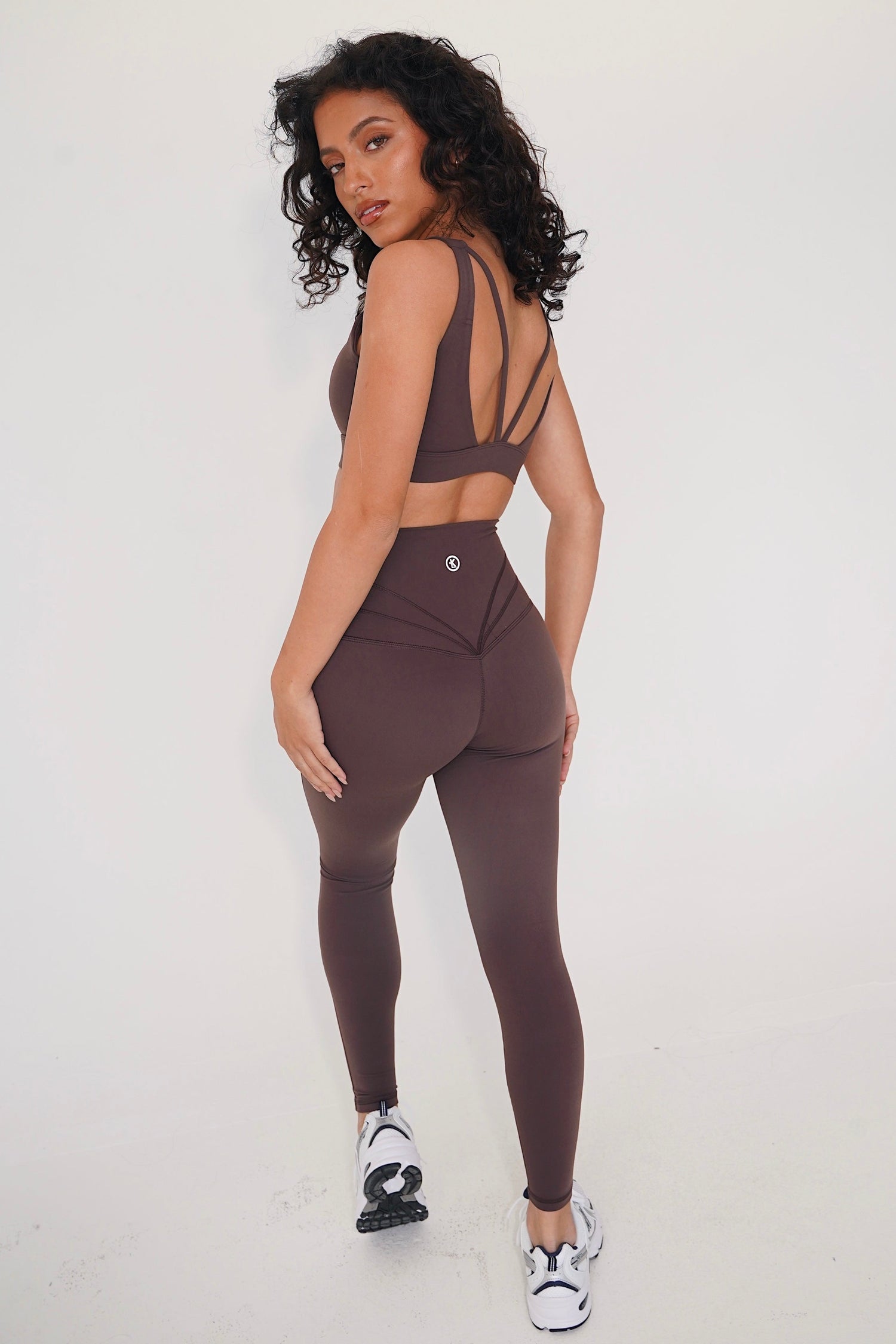 I am Beautifully Radiant Quick Dry Coffee Brown Yoga Legging