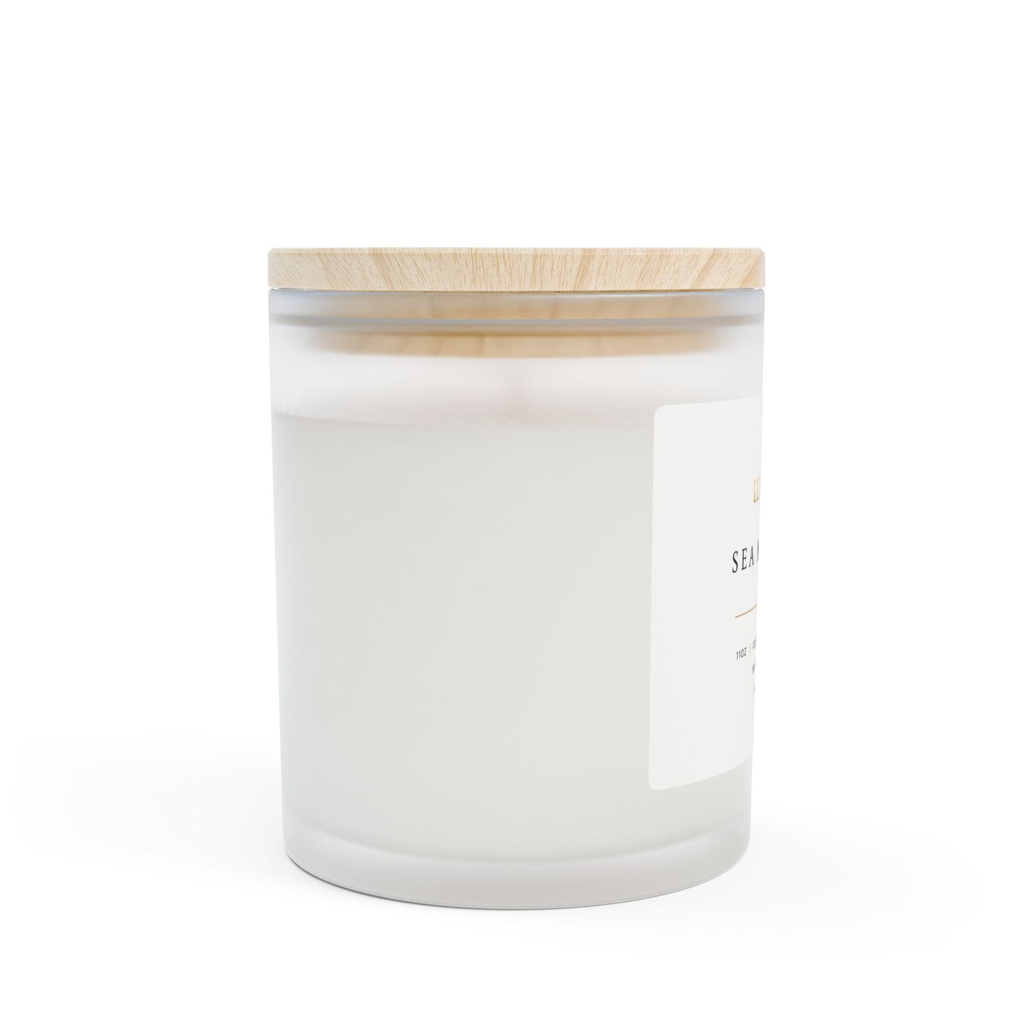 Lux Lovely Sea Minerals Frosted Glass Candle — Coastal Scented Soy Candle 11oz