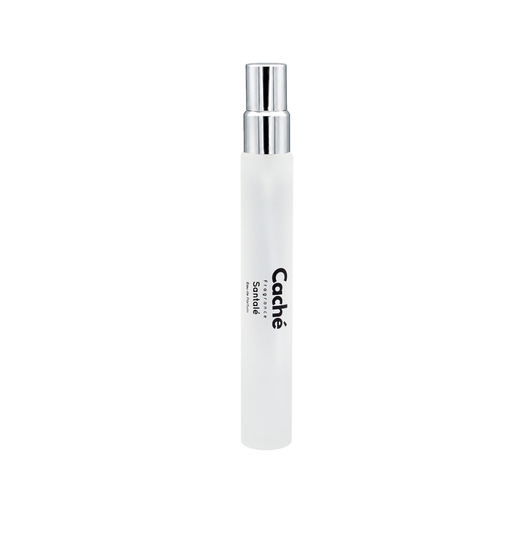 Caché Santalé perfume spray bottle with silver cap