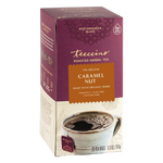 Teecino roasted herbal tea box, Caramel Nut flavor, 25 tea bags.