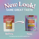 Two pouch comparison: before herbal option and now Miraculous Mushrooms Adapt & Protect
