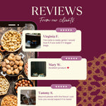 Instant herbal latte reviews graphic with star ratings and latte-cup photo details