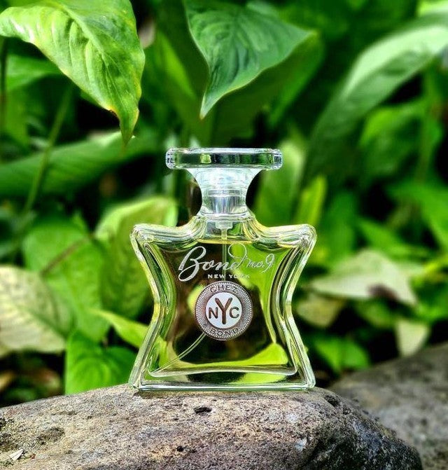 Bond No.9 Eau de Parfum clear glass bottle with NYC logo and chrome cap