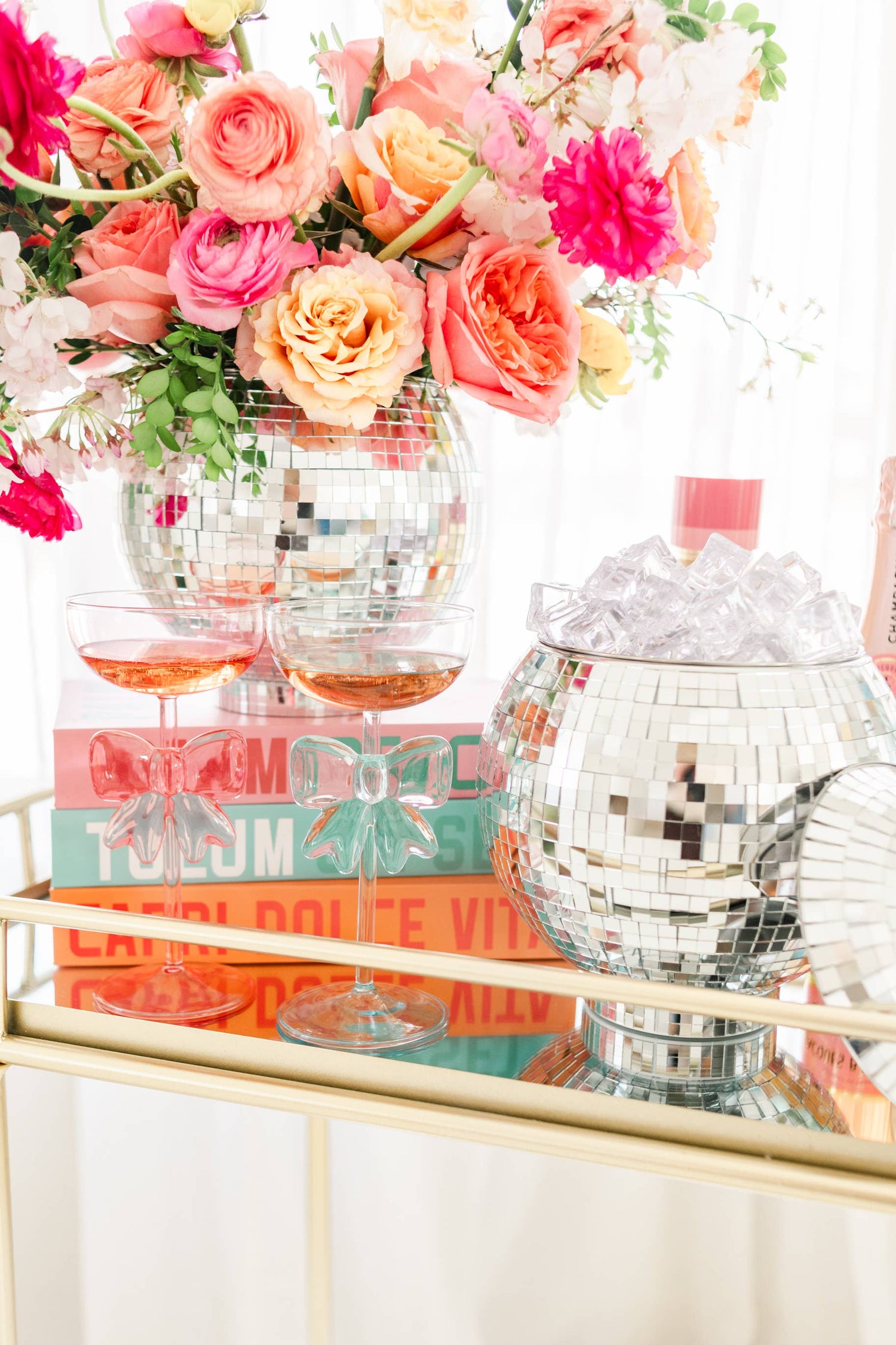 Disco Ball Ice Bucket Vase