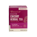 Teeccino roasted chicory herbal tea box, almond amaretto, prebiotic