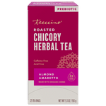 Almond amaretto roasted herbal tea box, prebiotic, caffeine free, 25 tea bags