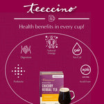 Teecino hazelnut roasted chicory herbal tea health benefits graphic