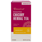 Teecino Roasted Chicory Herbal Tea box with hazelnut, prebiotic, 25 tea bags