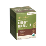 Teeccino prebiotic roasted chicory herbal tea box, French roast, 10 tea bags