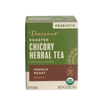 Green roasted chicory herbal tea box, caffeine-free and acid-free, USDA organic, 10 tea bags