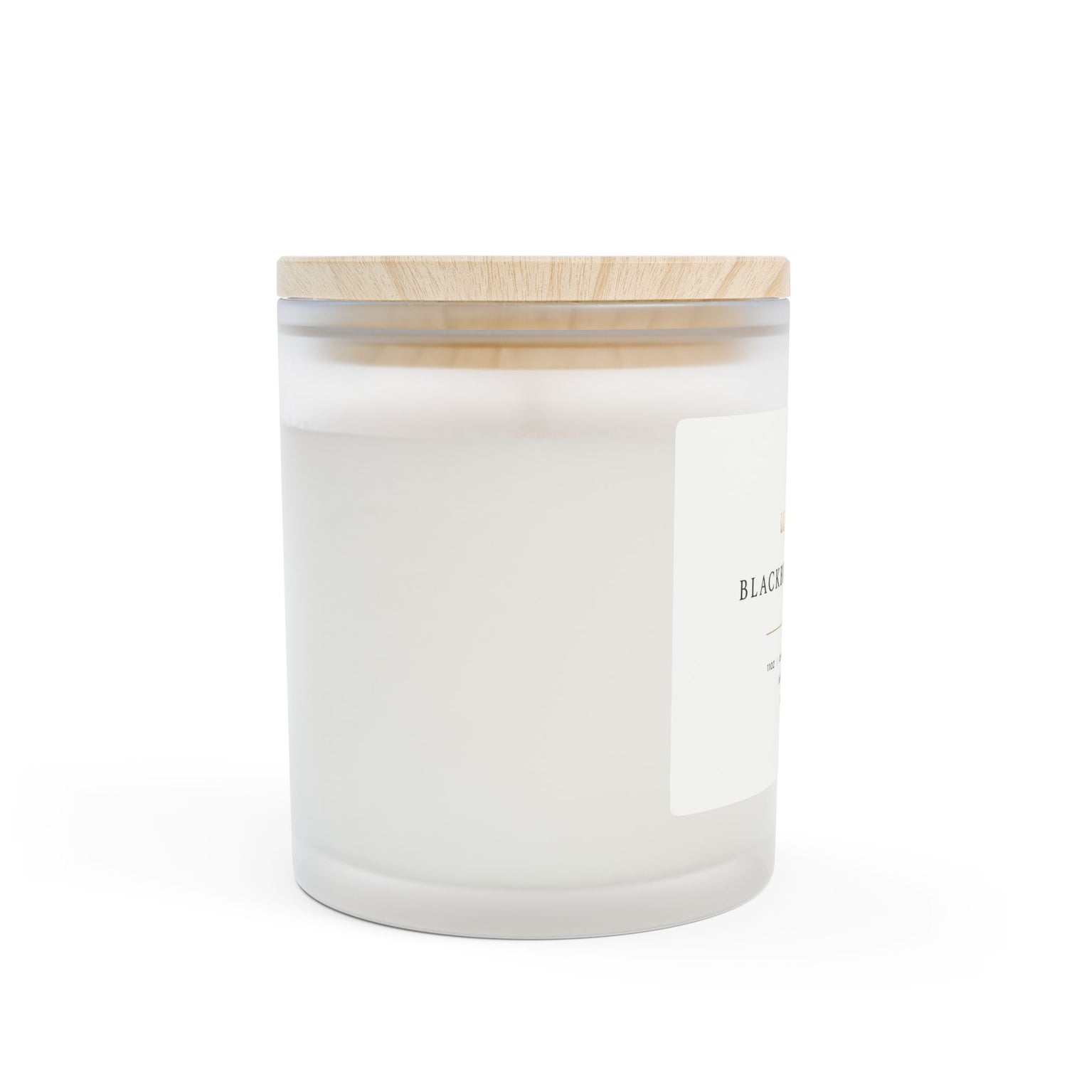 Lux Lovely Blackberry Vanilla Frosted Glass Candle — Scented Soy Candle 11oz