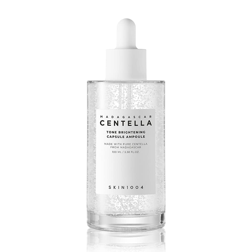 Madagascar Centella tone brightening capsule ampoule in clear glass bottle