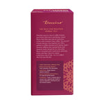 Prebiotic roasted chicory herbal tea box back panel, 25 tea bags
