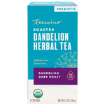 Teecino prebiotic roasted dandelion herbal tea box, dark roast, caffeine- and gluten-free
