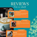 Teecino dandelion caramel nut roasted herbal tea review cards with star ratings