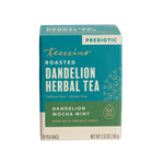 Teecino roasted dandelion herbal tea box, prebiotic, caffeine free, 10 tea bags