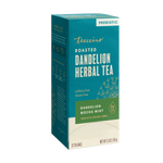 Teecino roasted dandelion herbal tea box, prebiotic, mocha mint blend