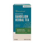 Teecino roasted dandelion herbal tea box, dandelion mocha mint, caffeine-free, 25 tea bags