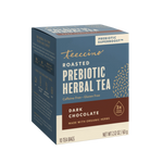 Roasted prebiotic herbal tea box, dark chocolate, 10 tea bags, caffeine-free, gluten-free