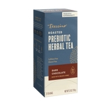 Teecino roasted prebiotic herbal tea box, dark chocolate flavor, caffeine-free, gluten-free