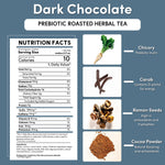 Teecino dark chocolate prebiotic roasted herbal tea nutrition facts and ingredient highlights