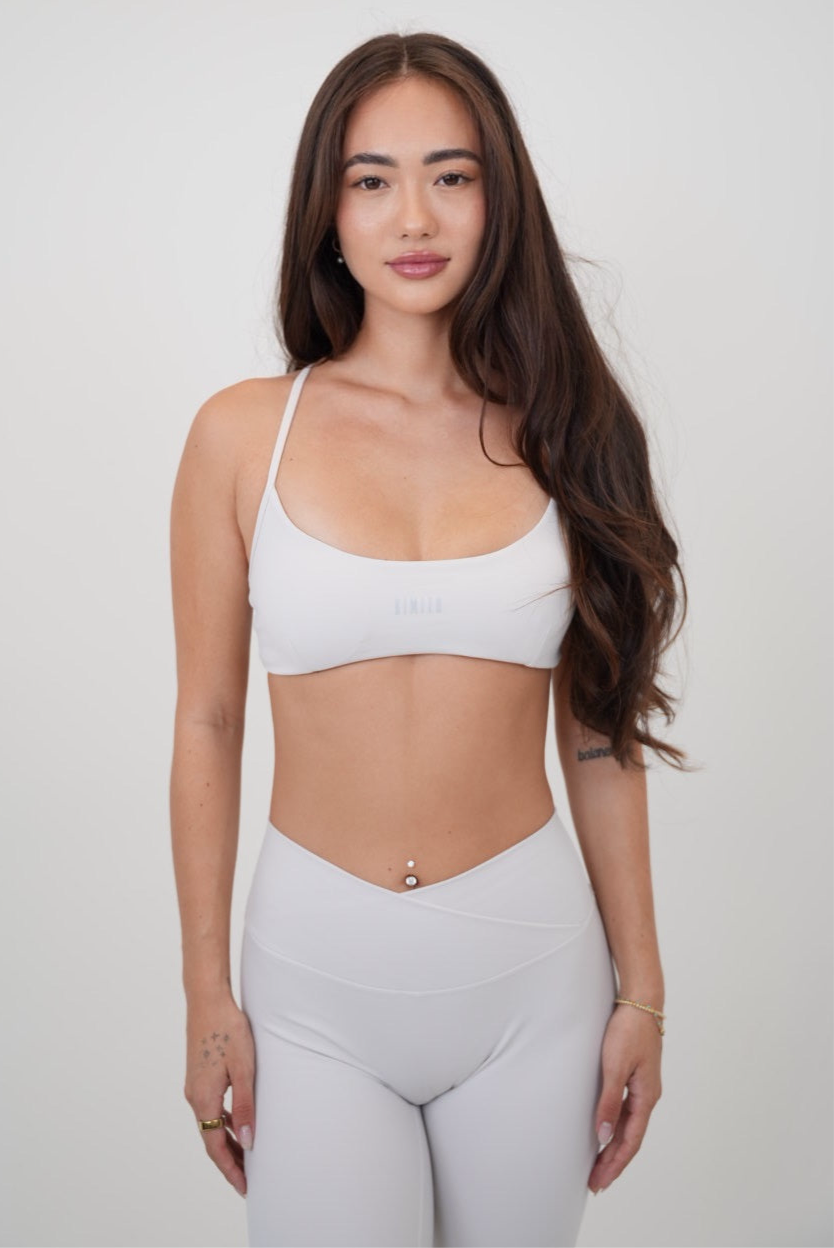 My Time Is Divine White Cross-Back Butter Soft Bra