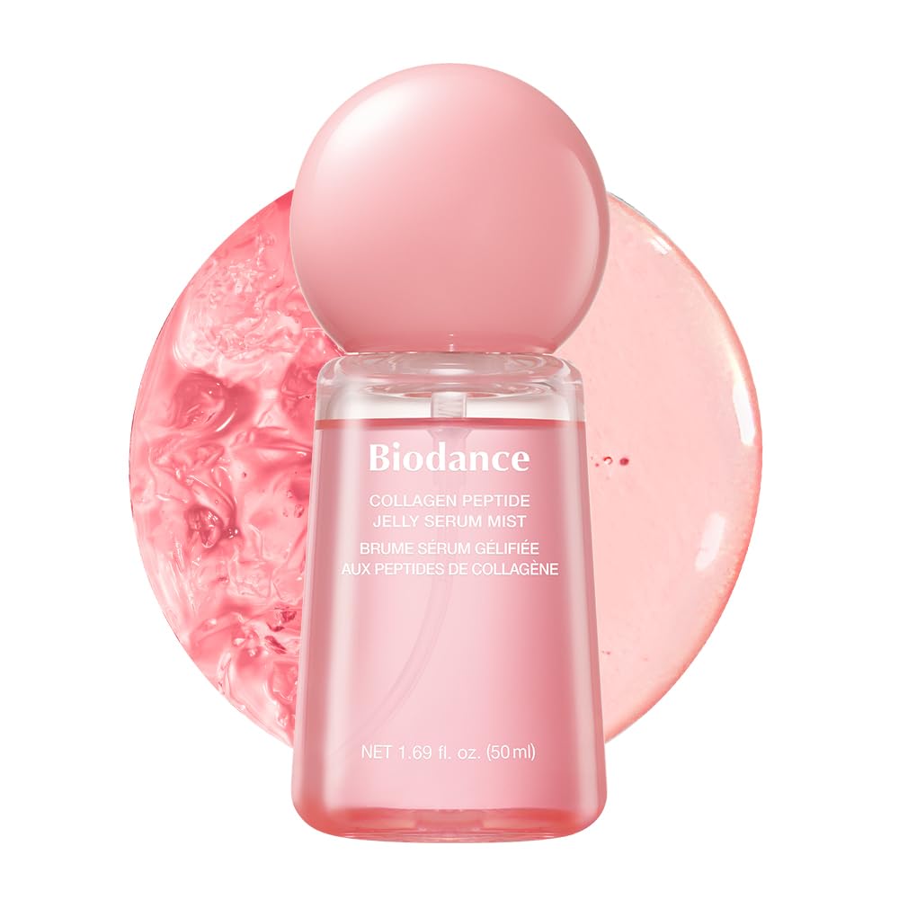 Biodance jelly serum mist bottle with pink sprayer, 50 ml