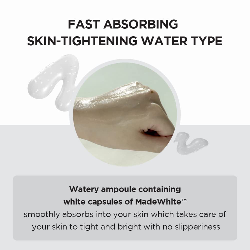 Serum ampoule drop applied to skin; fast-absorbing water type