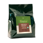 Teecino chicory herbal coffee pouch in dark foil, French roast label and organic badge