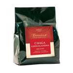 Chaga ashwagandha organic herbal coffee blend pouch, dark glossy black with red label
