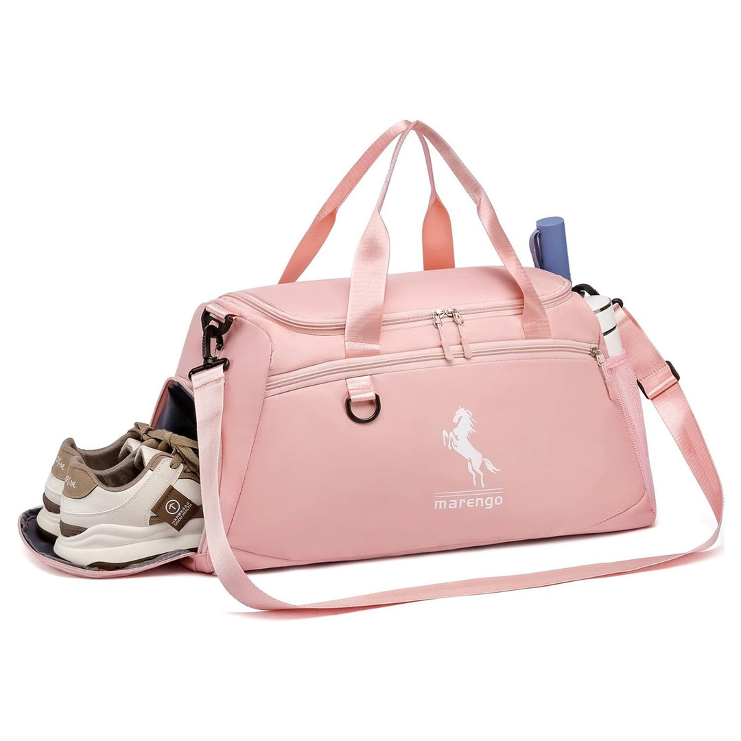Gym Duffle Bag with Shoe Compartment & Wet Pocket 37L