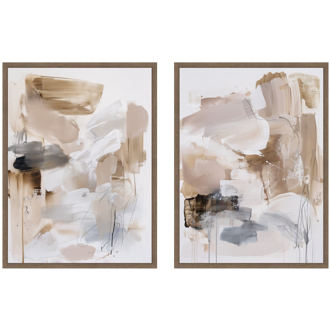 Earth Form No. 1 & No. 2 2 Piece Framed Canvas Wall Art Set by Amy Lighthall