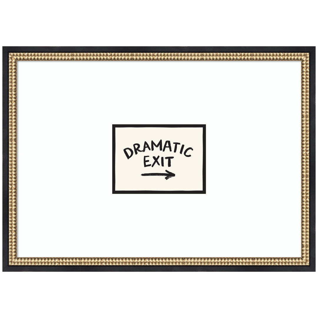 Dramatic Exit Entryway Sign by Lucky Guava Framed Wall Art Print