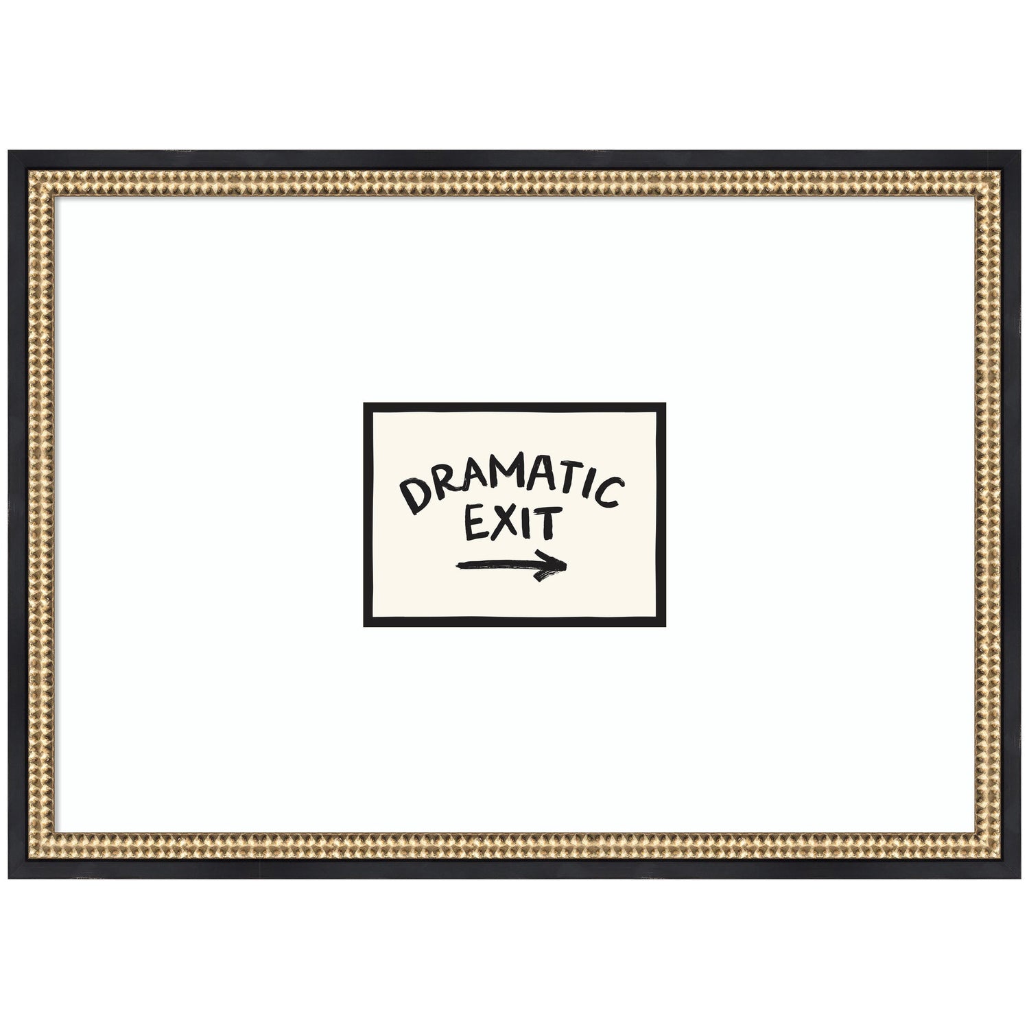 Dramatic Exit Entryway Sign by Lucky Guava Framed Wall Art Print