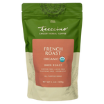 Teecino French Roast Organic prebiotic chicory herbal coffee stand-up bag, all-purpose grind