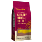 Teeccino prebiotic chicory herbal coffee bag, Maple Pecan, medium roast, all-purpose grind