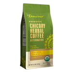 Prebiotic chicory herbal coffee bag, French vanilla dark roast, all-purpose grind