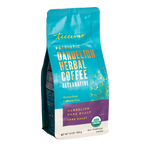 Turquoise Teecino organic dandelion herbal coffee dark roast pouch, caffeine-free