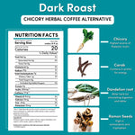 Teecino chicory herbal coffee alternative nutrition facts for dark roast