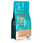 Teecino prebiotic dandelion herbal coffee alternative bag with coconut flavor panel
