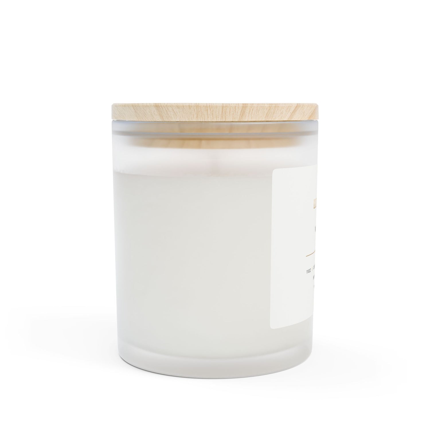 Lux Lovely Vanilla Frosted Glass Candle — Luxury Scented Soy Candle 11oz