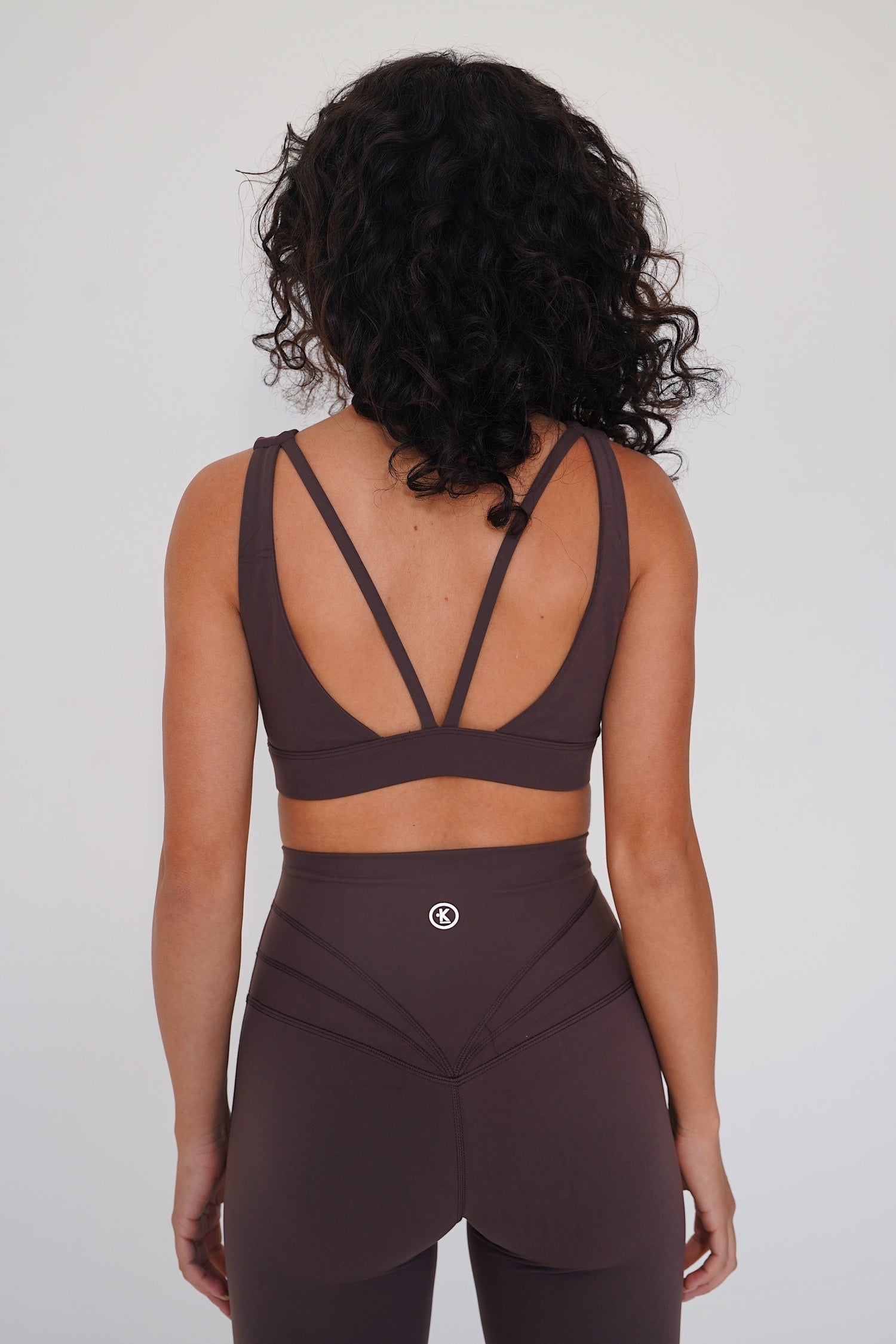 I am Beautifully Radiant Quick Dry Coffee Brown Sports Bra