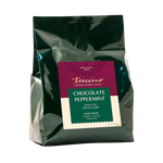 Dark green prebiotic herbal coffee pouch with chocolate peppermint label