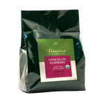 Maya herbal coffee pouch, dark green back with clear window-style plastic wrap