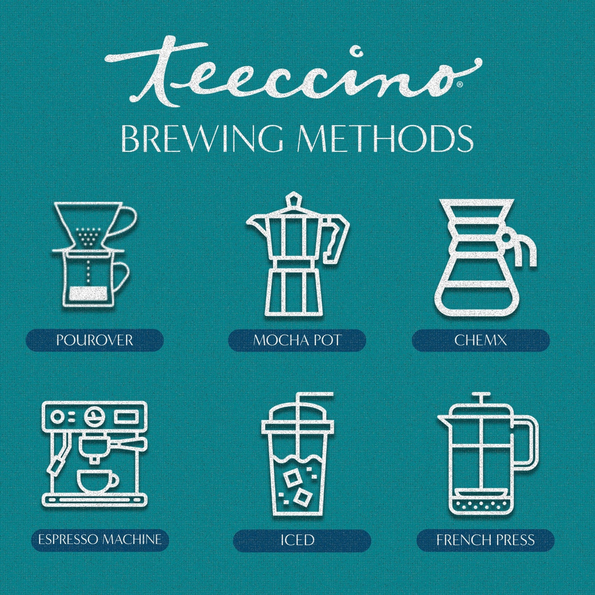 Roasted dandelion herbal tea brewing methods icons and logo