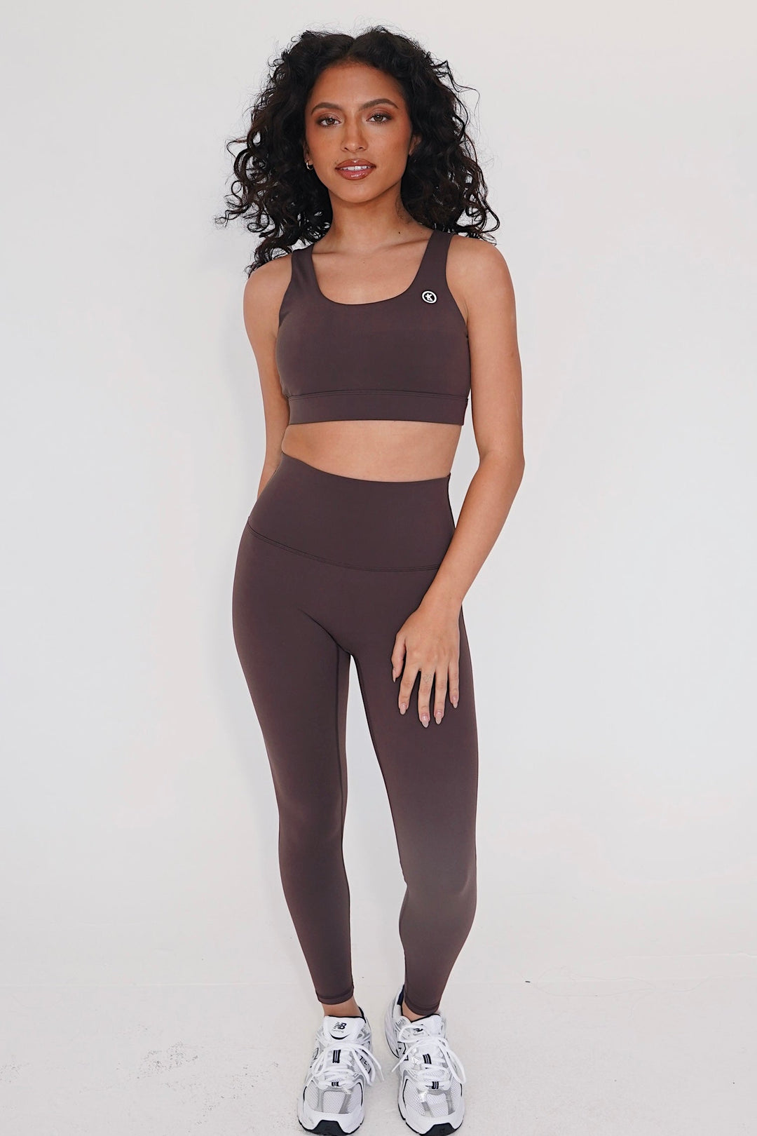 I am Beautifully Radiant Quick Dry Coffee Brown Yoga Legging