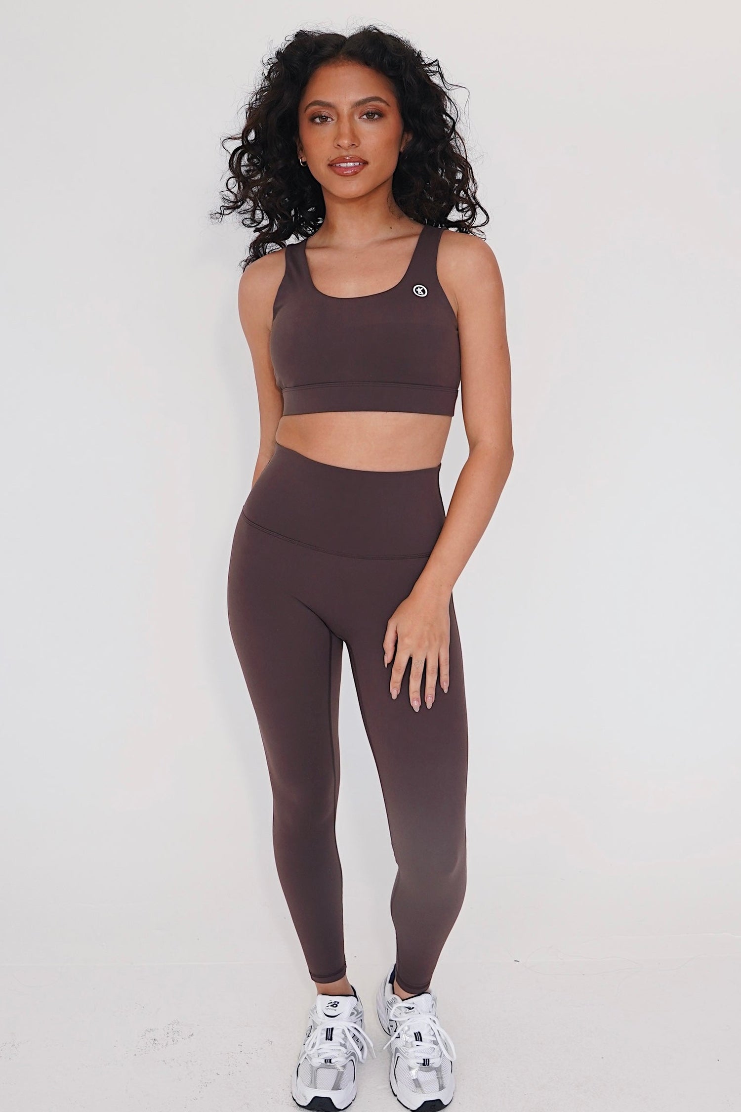 I am Beautifully Radiant Quick Dry Coffee Brown Yoga Legging
